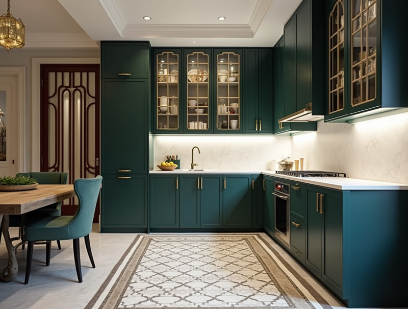 تمیز کردن کابینت شیشه ای