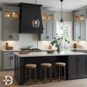 کابینت نئوکلاسیک رنگ طوسی